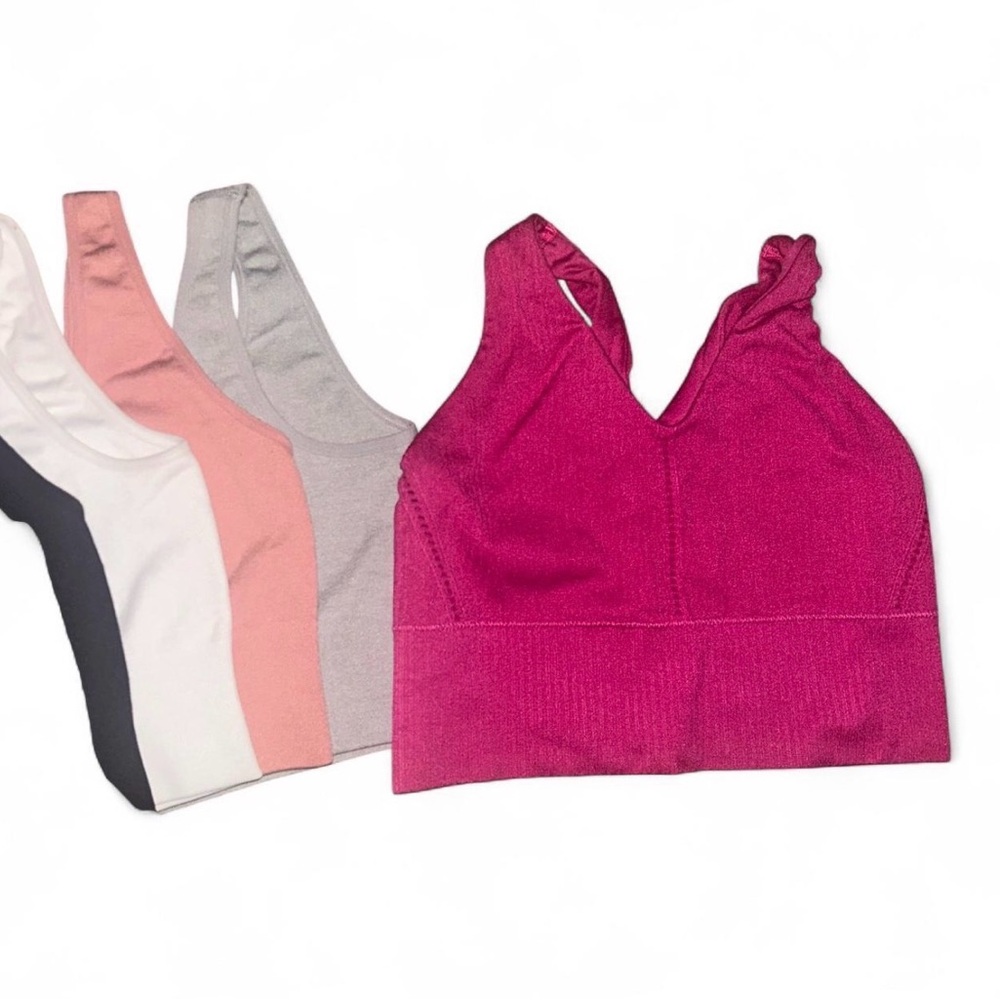 Fruit of the Loom Sports Bras - Black, White, Pink, Gray - Picture 2 of 3
